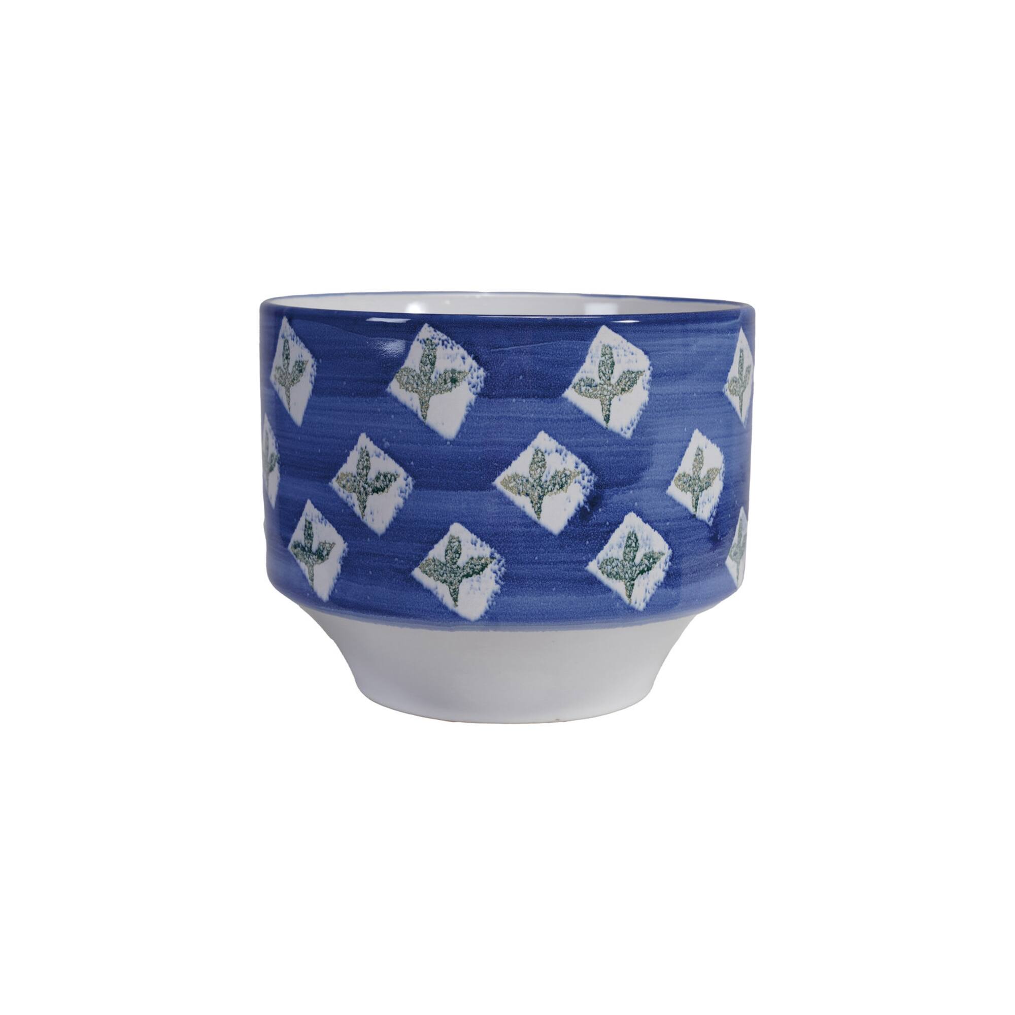 Hello Honey® 7" Stoneware Planter with Reactive Glaze Pattern